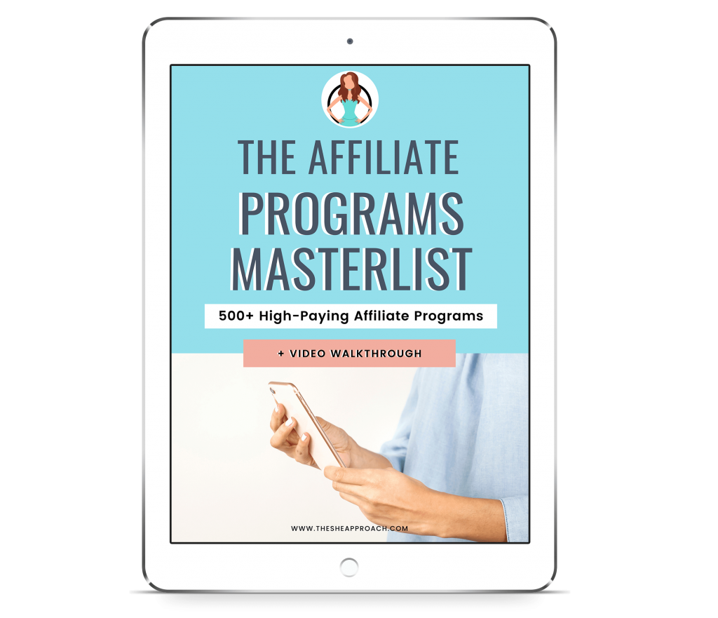 affiliate programs masterlist