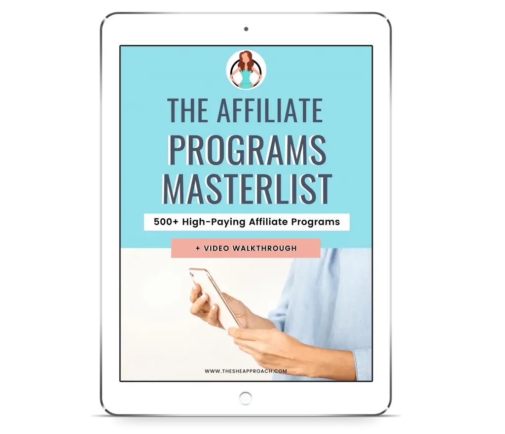 affiliate programs masterlist