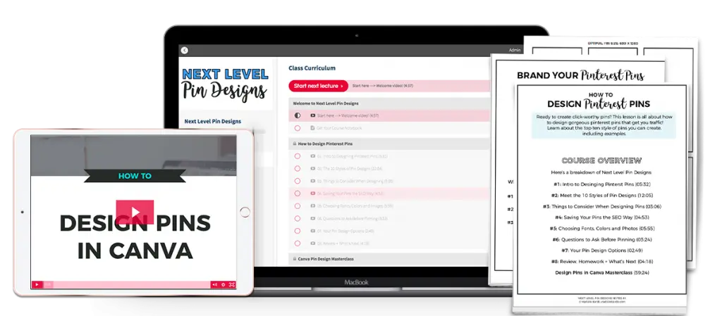 next level pin designs course