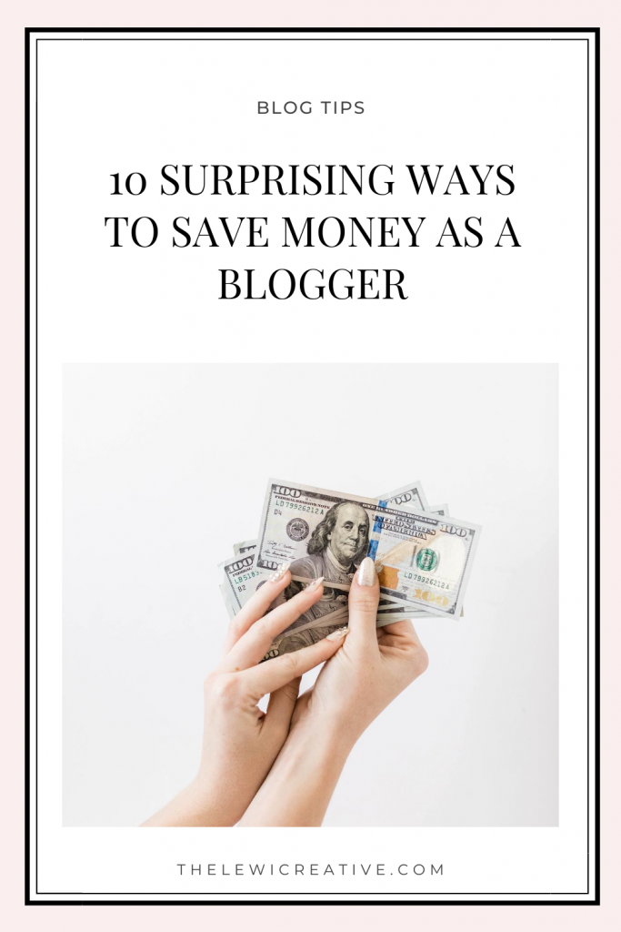 ways to save money as a blogger